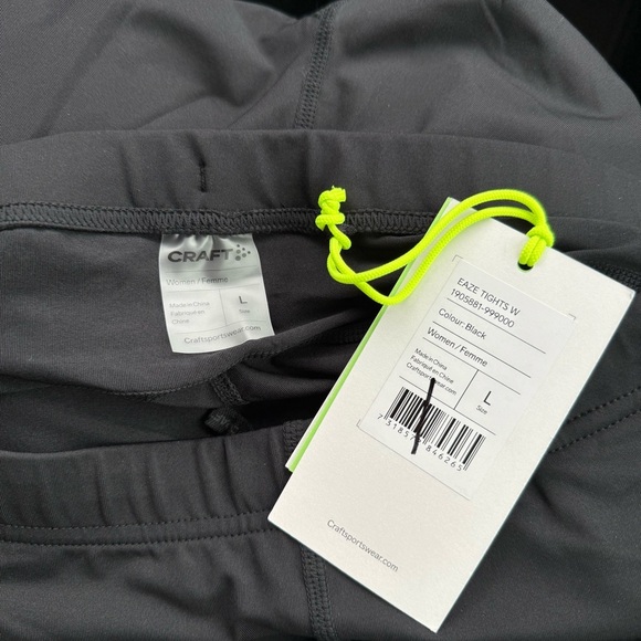 NWT Craft EAZE Running leggings - Training tights Black Medium and Large - Picture 6 of 10